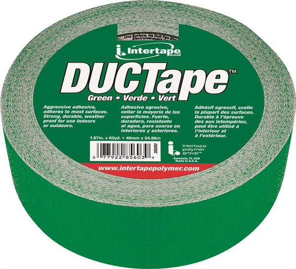 IPG 20C-GR2 Duct Tape, 60 yd L, 1.88 in W, Cloth Backing, Green