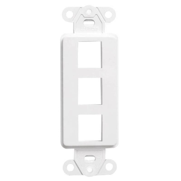 Leviton 41642-00W Wallplate Insert, 2-39/64 in L, 1.29 in W, 2 -Gang, Plastic, White