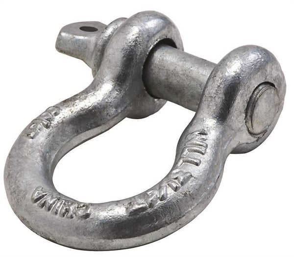 National Hardware 3250BC Series N830-310 Anchor Shackle, 6500 lb Working Load, Galvanized Steel