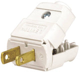 Leviton C22-00101-0WP Electrical Plug, 2 -Pole, 15 A, 125 V, NEMA: NEMA 1-15P, White
