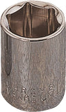 Vulcan MT649925 Drive Socket, 17 mm Socket, 3/8 in Drive, 6-Point, Chrome Vanadium Steel, Chrome