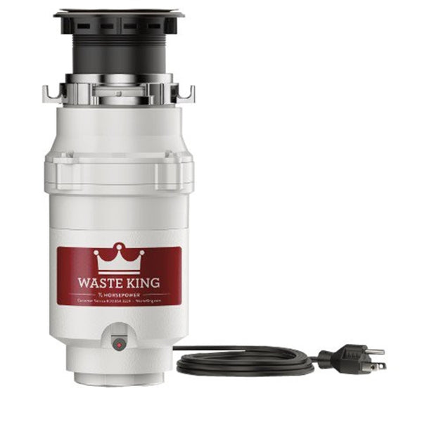 Waste King Legend Series L-111 Garbage Disposer, 1/3 hp Motor, 115 V, Stainless Steel