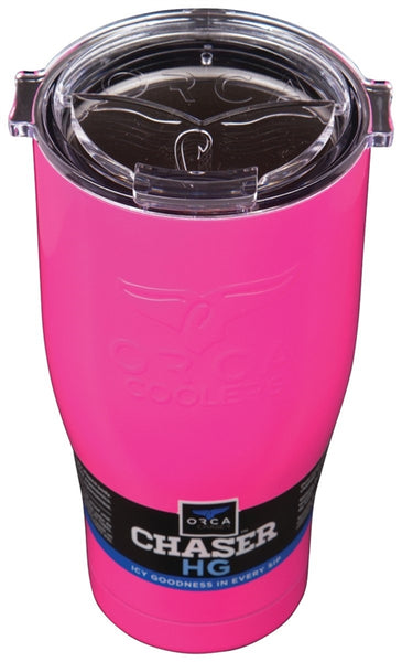 ORCA Chaser Series ORCCHA27PI/CL Tumbler, 27 oz Capacity, Stainless Steel, Pink