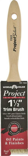 Linzer 1522-1.5 Paint Brush, 1-1/2 in W, 2-1/2 in L Bristle, China Bristle, Beaver Tail Handle