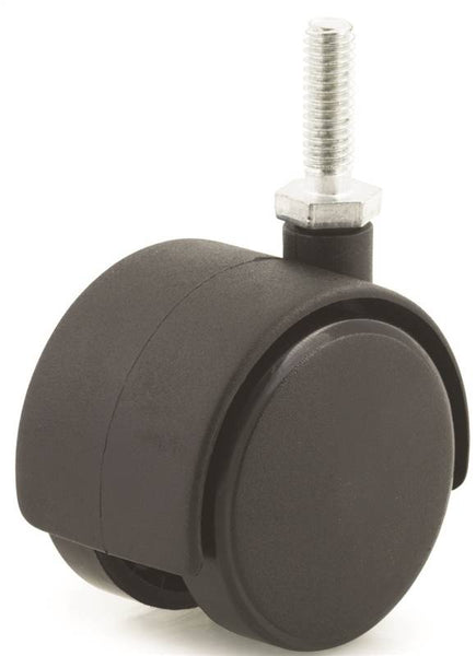 DH CASTERS C-T20T1BK Swivel Caster, 2 in Dia Wheel, Plastic Wheel, Black, 85 lb