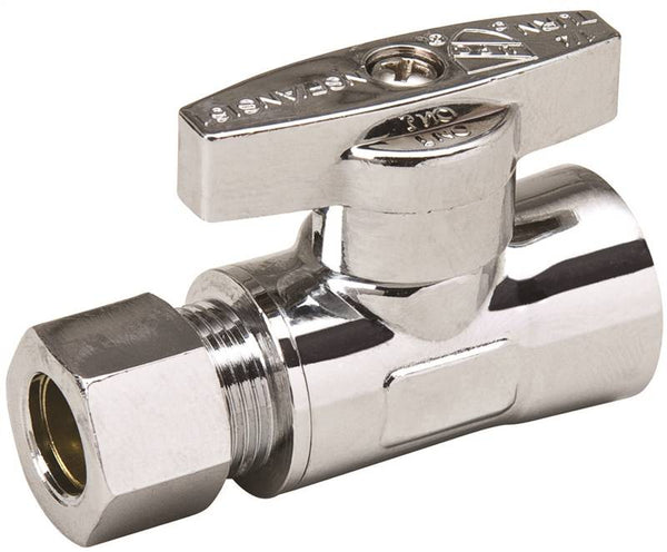 Southland 191-222HC Supply Line Stop Valve, 3/8 x 3/8 in Connection, Compression x FIP, 125 psi Pressure, Brass Body