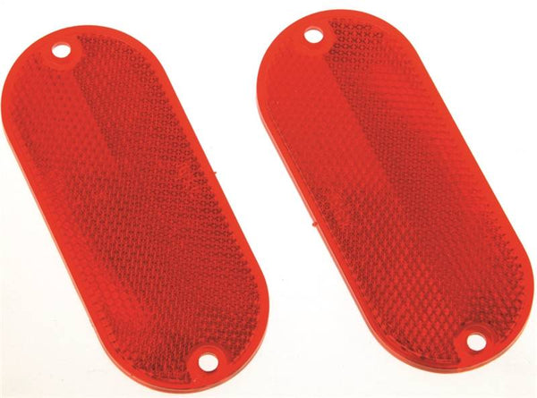 HY-KO CORB-7R Carded Reflector, 9.63 in L Post, Red Reflector