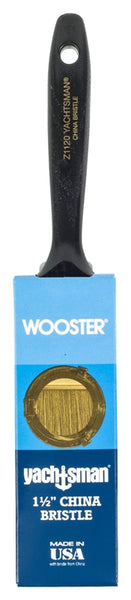 WOOSTER Z1120-1-1/2 Paint Brush, 1-1/2 in W, 2-3/16 in L Bristle, China Bristle, Varnish Handle
