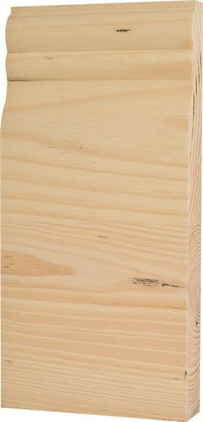 Waddell BTBC35 Trim Block Moulding, 8 in L, 3-3/4 in W, 1 in Thick, Pine Wood