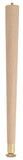 Waddell 2528 Table Leg, 27-1/2 in H, Hardwood, Smooth Sanded
