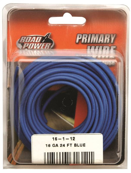 Road Power 55668233/16-1-12 Electrical Wire, 16 AWG Wire, 1-Conductor, 25/60 VAC/VDC, Copper Conductor, Blue Sheath