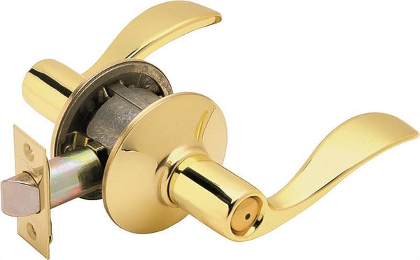 Schlage Accent Series F40 ACC 605 Privacy Lever, Brass, Brass