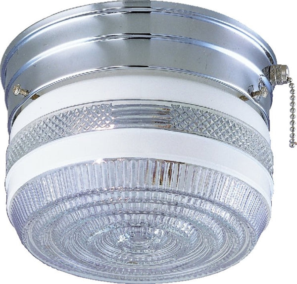 Boston Harbor F13CH01SW-6859CL3 Single Light Ceiling Fixture With Pull Chain, 120 V, 60 W, 1-Lamp, A19 or CFL Lamp