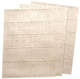 HY-KO 30014 Die-Cut Number and Letter Set, 2 in H Character, White Character, White Background, Vinyl