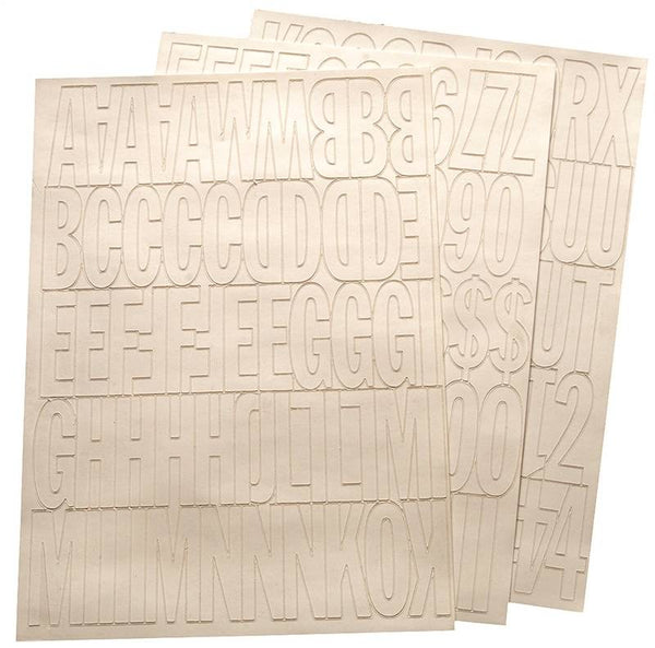HY-KO 30014 Die-Cut Number and Letter Set, 2 in H Character, White Character, White Background, Vinyl