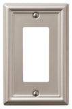 AmerTac Chelsea 149RBN Wallplate, 4-7/8 in L, 3-1/8 in W, 1 -Gang, Steel, Brushed Nickel