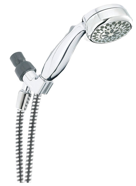 DELTA 75701C Hand Shower, 1/2 in Connection, 1.75 gpm, 7-Spray Function, Chrome, 60 in L Hose