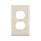 Leviton 78003 Receptacle Wallplate, 4-1/2 in L, 2-3/4 in W, 1 -Gang, Thermoset, Light Almond, Smooth