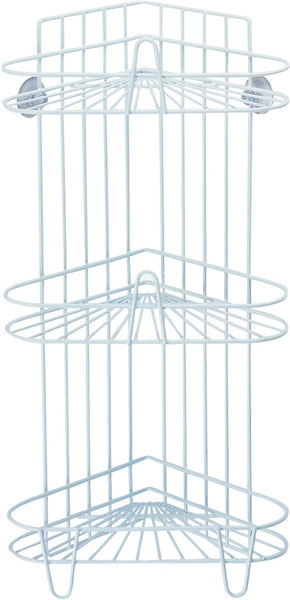 Simple Spaces SS-SC3-29-PE-3L Shower Caddy, 3-Shelf, 11-5/8 in OAW, 23-1/4 in OAH, 8-1/4 in OAD, 10 lb