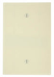 Leviton 86114 Blank Wallplate, 3-1/2 in L, 5-1/4 in W, 1/4 in Thick, 1 -Gang, Thermoset Plastic, Ivory, Smooth