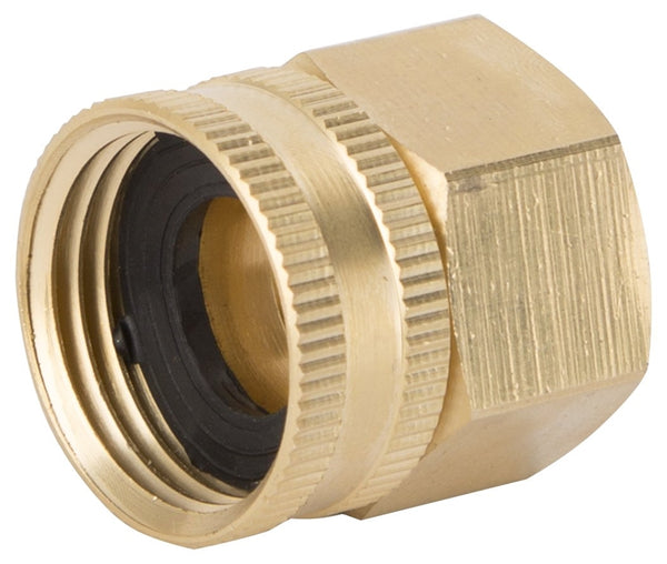 Landscapers Select GHADTRS-9 Swivel Hose Connector, 3/4 x 3/4 in, FNPT x FNH, Brass, Brass