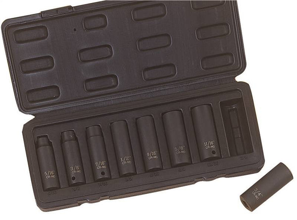 Vulcan MTI8-S Socket Set, Chrome Molybdenum Steel, Tempered Phosphate