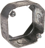 RACO 130 Extension Ring, 9/16 in W, 2 -Gang, 4 -Knockout, Steel, Silver, Galvanized