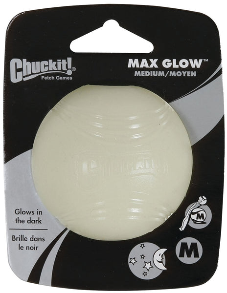 Chuckit! 32313 Dog Toy, M, Natural Rubber, Glow White