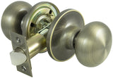 ProSource TF830V-PS Door Knob, Knob Handle, Metal, Antique Brass, 2-3/8 to 2-3/4 in Backset, 44 x 57 mm Strike