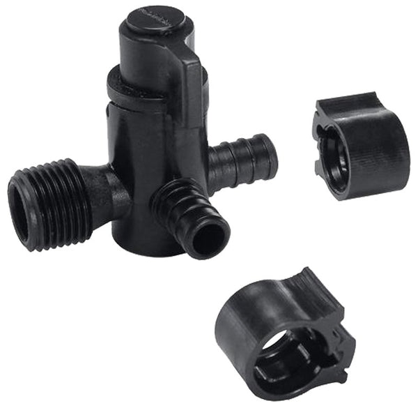 Flair-It 30912 Bypass Valve, 1/2 x 1/2 x 1/2 in Connection, PEX x MPT x PEX, 100 psi Pressure, Polysulfone Body