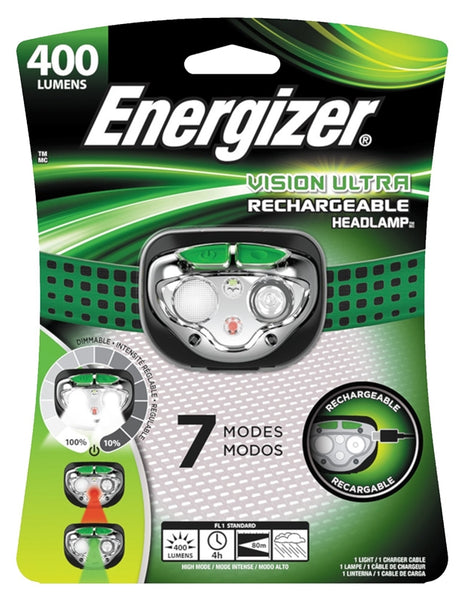 Energizer ENDHDFRLP Headlight, LED Lamp, 400 Lumens