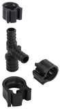 Flair-It PEXLOCK 30824 Reducing Pipe Tee with Clamp, 3/4 x 1/2 x 1/2 in, 100 psi Pressure