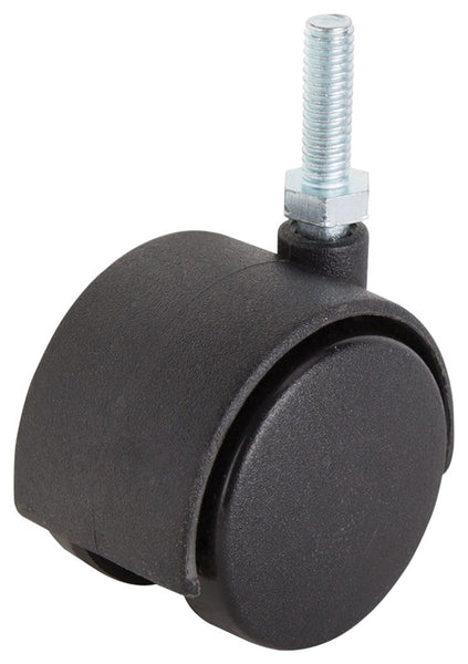 ProSource JC-F08-PS Caster, 2 in Dia Wheel, 2 in W Wheel, Nylon Wheel, Black, 75 lb, Nylon Housing Material