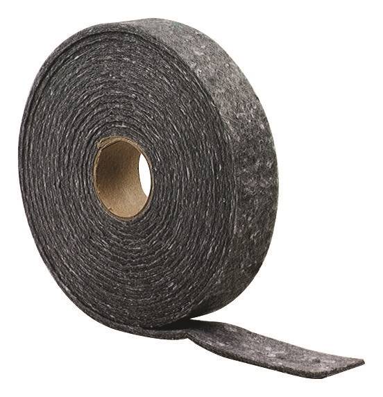 M-D 03335 Weatherstrip, 5/8 in W, 3/16 in Thick, 17 ft L, Felt Cloth, Gray