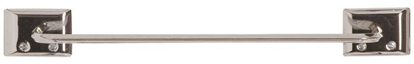DECKO 38120 Towel Bar, 12 in L Rod, Steel, Chrome, Surface Mounting