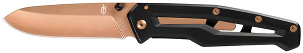 GERBER 31-003311 Folding Knife, 3 in L Blade, Stainless Steel Blade, Black Handle