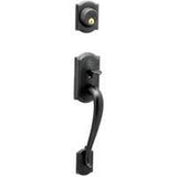 Schlage Camelot Series F58CAM716 Handleset, Keyed Different Key, Solid Brass, Aged Bronze, 2-3/8 x 2-3/4 in Backset