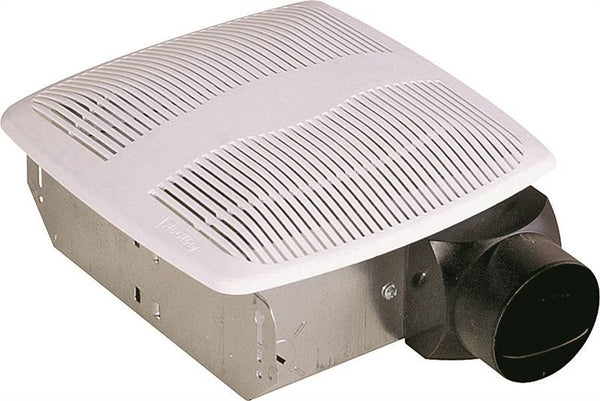 Air King AS70 Exhaust Fan, 7-1/4 in L, 7-1/4 in W, 0.9 A, 120 V, 1-Speed, 70 cfm Air, Metal, White