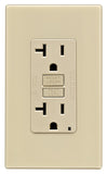 Leviton C31-GFNT2-0PI GFCI Duplex Receptacle, 2 -Pole, 20 A, 125 V, Back, Side Wiring, NEMA: 5-20R, Ivory