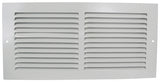 ProSource BBRA14X6 Baseboard Register, 15-3/4 in L, 7-3/4 in W, 50 deg Air Deflection, Steel, White