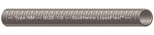 Southwire Ultratite 55094221 Flexible Conduit, 1/2 in, 25 ft L, PVC