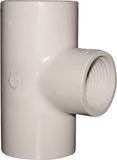 LASCO 402168BC Reducing Pipe Tee, 1-1/4 x 1 in, Slip x FIP, PVC, SCH 40 Schedule