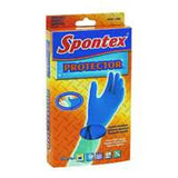 SPONTEX 11951 Heavy-Duty Protector Gloves, S, Rubber, Blue