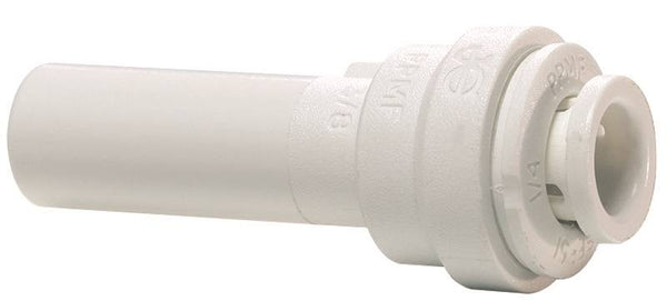 John Guest PP061208WP Pipe Connector, 3/8 x 1/4 in, Push-Fit, Polypropylene, 150 psi Pressure