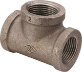 Prosource B130R 32X15 Pipe Tee, 1/2 x 1-1/4 in, Threaded, Malleable Iron, SCH 40 Schedule, 300 PSI Pressure