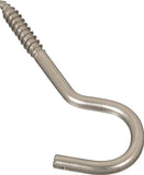 National Hardware 2153BC Series N220-814 Screw Hook, 1/4 in Opening, 4-1/4 in L, Stainless Steel, Zinc