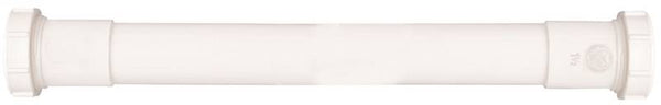 Plumb Pak PP42-16W Pipe Extension Tube, 1-1/4 in, 16 in L, Slip-Joint, Plastic, White