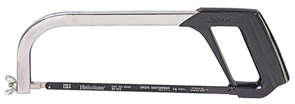 Crescent Nicholson 80951 Hacksaw Frame, 10 to 12 in L Blade, 3-1/2 in D Throat, Pistol-Grip Handle