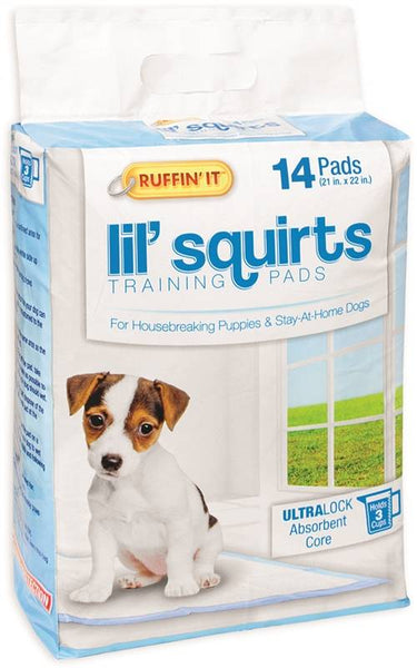 RUFFIN'IT Lil' Squirts 82014 Dog Training Pad, 22 in L, 21 in W, Cotton/Plastic