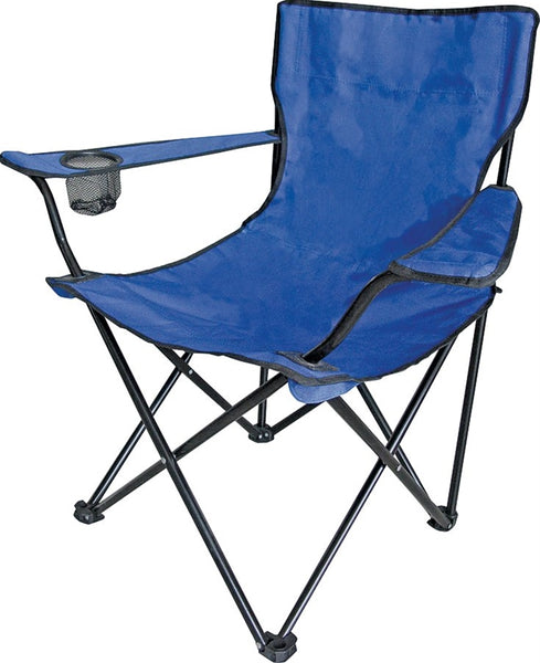 Seasonal Trends GB-7230 Camping Chair with Bag, 17-1/4 in L Seat, 19-1/4 in W Seat, Blue